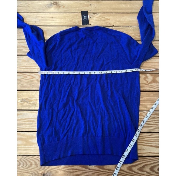 NWT Banana Republic V Neck Merino Sweater Size Medium Men’s Blue - Picture 7 of 8